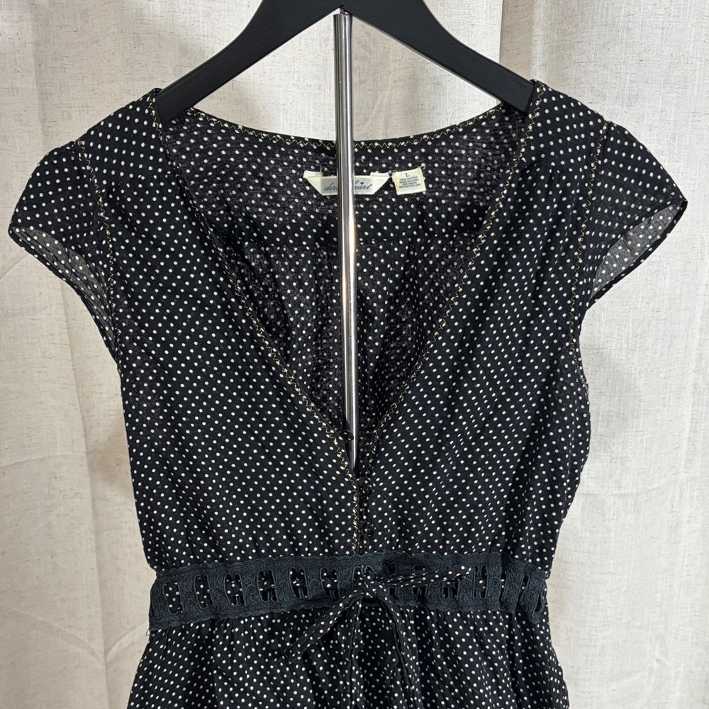 Black With White Polka Dot Mini Dress